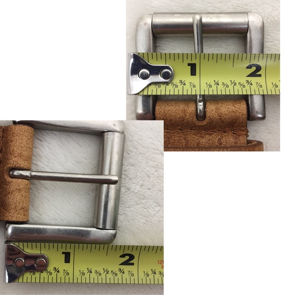 Brazilian Leather Belt Tan Embossed Floral Small - Picture 7 of 8